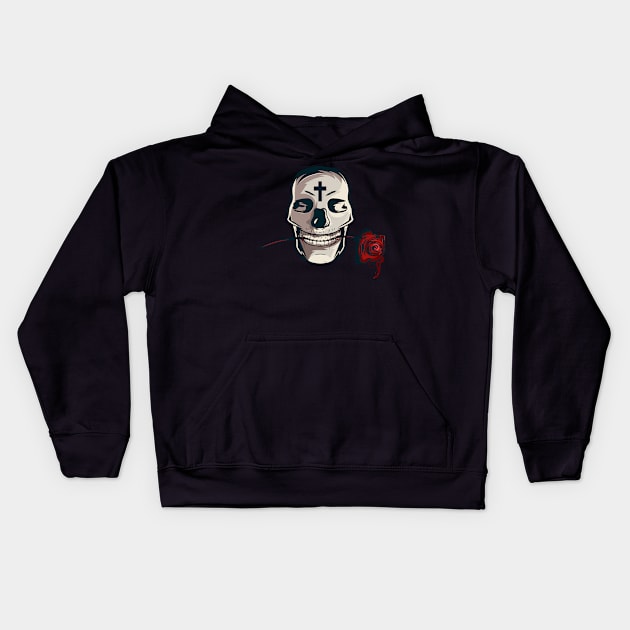 Skull flower Kids Hoodie by WilsonRojasa